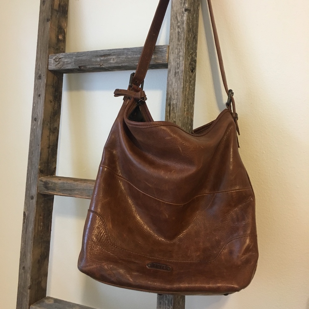 Frye leather bucket bag